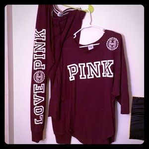 PINK tracksuit - top: L - bottoms: M